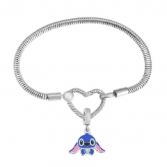 Stainless Steel Heart Charms Bracelet Women Luxury PDM008