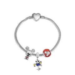 Stainless Steel Heart Women charms Bracelet  XK3662