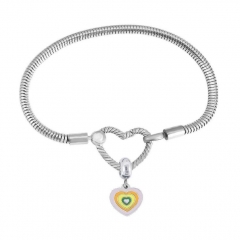 Stainless Steel Heart Charms Bracelet Women Luxury PDM058