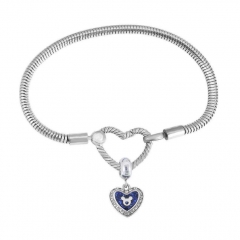 Stainless Steel Heart Charms Bracelet Women Luxury PDM110