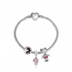 Stainless Steel Heart Women charms Bracelet  XK3655