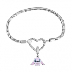 Stainless Steel Heart Charms Bracelet Women Luxury PDM003