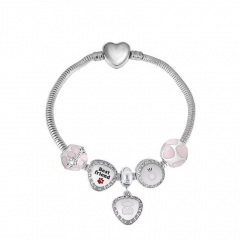 Stainless Steel Heart Women charms Bracelet  XK5004