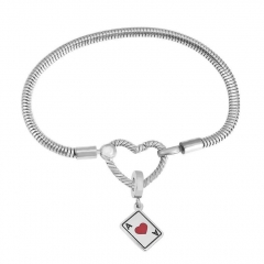 Stainless Steel Heart Charms Bracelet Women Luxury PDM031