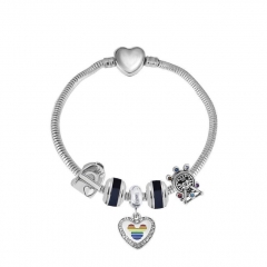 Stainless Steel Heart Women charms Bracelet  XK5033