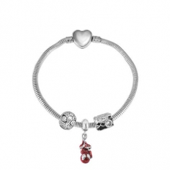 Stainless Steel Heart Women charms Bracelet  XK3658