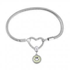 Stainless Steel Heart Charms Bracelet Women Luxury PDM140