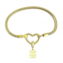 Stainless Steel Heart Charms Bracelet Women Luxury PDM151