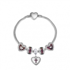 Stainless Steel Heart Women charms Bracelet  XK5031