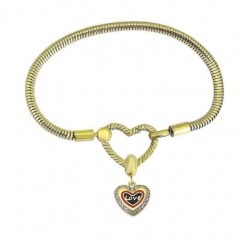 Stainless Steel Heart Bracelet Charms Wholesale  PDM273
