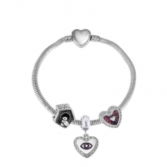Stainless Steel Heart Bracelet Charms Wholesale  XK3394