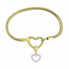 Stainless Steel Heart Bracelet Charms Wholesale  PDM179