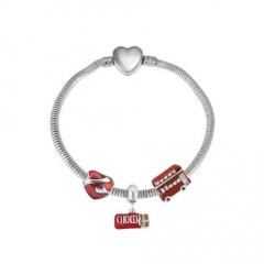 Stainless Steel Heart Women charms Bracelet  XK3660