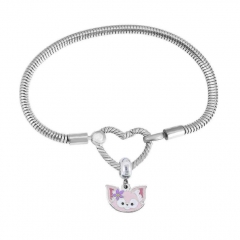 Stainless Steel Heart Charms Bracelet Women Luxury PDM047