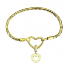 Stainless Steel Heart Charms Bracelet Women Luxury PDM147