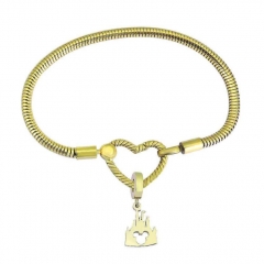 Stainless Steel Heart Charms Bracelet Women Luxury PDM156