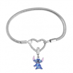 Stainless Steel Heart Charms Bracelet Women Luxury PDM006