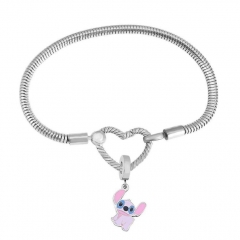 Stainless Steel Heart Charms Bracelet Women Luxury PDM001