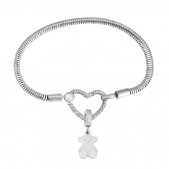 Stainless Steel Heart Charms Bracelet Women Luxury PDM018