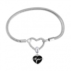 Stainless Steel Heart Charms Bracelet Women Luxury PDM072