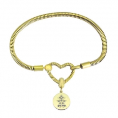 Stainless Steel Heart Charms Bracelet Women Luxury PDM152
