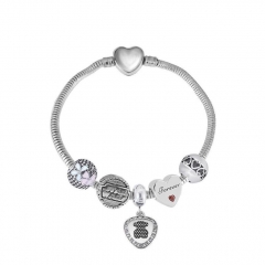 Stainless Steel Heart Women charms Bracelet  XK5005