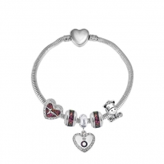 Stainless Steel Heart Women charms Bracelet  XK5025