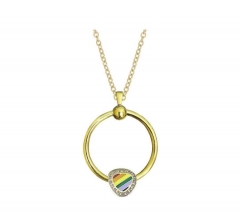 stainless steel charm necklace for girl PDN846