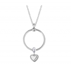 Stainless Steel Choker Simple Pendant Necklace  PDN719