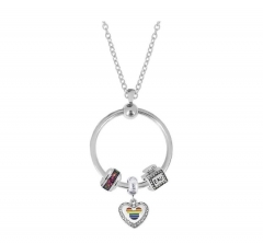 stainless steel charm necklace for girl PDN812