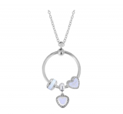 stainless steel charm necklace for girl PDN800