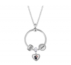 stainless steel charm necklace for girl PDN813