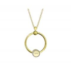 stainless steel charm necklace for girl PDN817