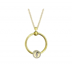 stainless steel charm necklace for girl PDN832