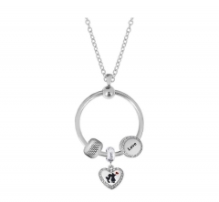 stainless steel charm necklace for girl PDN814