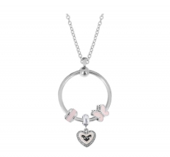 stainless steel charm necklace for girl PDN809