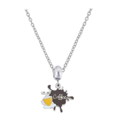 Stainless Steel Gold plated Charms Necklace  PDN206