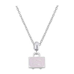 Stainless Steel Gold plated Charms Necklace  PDN226