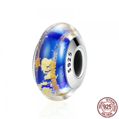 High Quality 925 Sterling Silver Pattern European Murano Glass Beads Charms fit Women Bracelets & Bangles Jewelry SCZ058 CHARM-1029