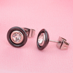 Stainless Steel and Ceramic Earring TES-003