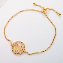 Stainless Steel Bracelet with Copper Charms TTTB-0311