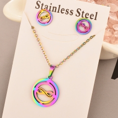Stainless Steel Cheap Tornasol Color Jewelry set Necklace  XXXS-0180