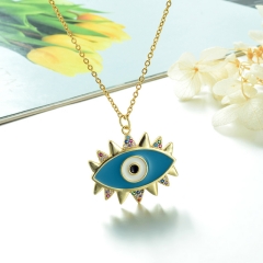 Stainless Steel Chain and Brass Pendant Necklace TTTN-0186