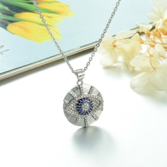 Stainless Steel Chain and Brass Pendant Necklace TTTN-0184A