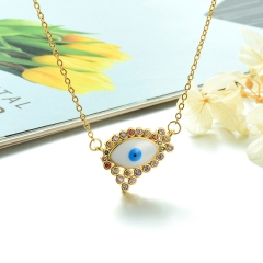 Stainless Steel Chain and Brass Pendant Necklace TTTN-0193