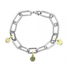 Stainless Steel Me Link Bracelet with Small Charms ML063
