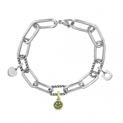 Stainless Steel Me Link Bracelet with Small Charms ML106