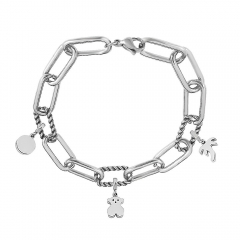 Stainless Steel Me Link Bracelet with Small Charms ML028
