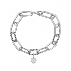 Stainless Steel Me Link Bracelet with Small Charms ML244
