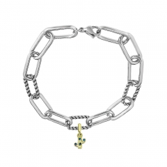 Stainless Steel Me Link Bracelet with Small Charms ML158